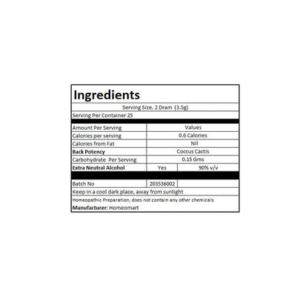 homeomart.com Coccus Cactis Homeopathy Pellets 200C Potency - Pack of 3