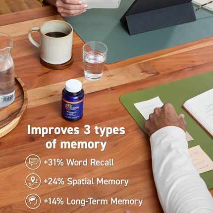 Memory+ Brain Supplement by CocoaVia | Clinically Proven 750 mg Cocoa Flavanols, Sugar Free, Vegan, 60-Day Supply