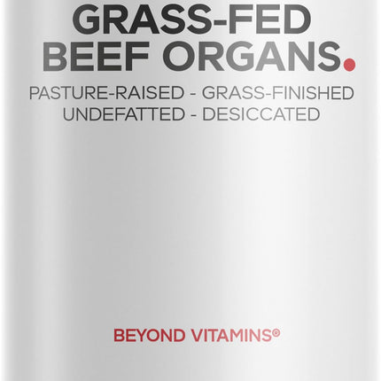 Codeage Grass-Fed Beef Organs Supplement – Freeze-Dried Liver, Heart, Kidney & More | 180 Capsules