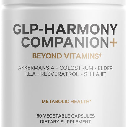 Codeage GLP-Harmony Companion+ GLP-1 Support - Lion's Mane, Colostrum, Shilajit - 60 Capsules - Non-GMO
