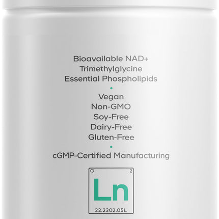 Codeage Liposomal NAD+ Supplement - 500 mg per Serving | Vegan, Non-GMO | 60 Capsules
