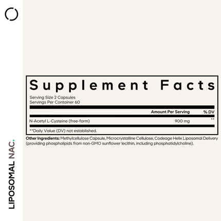 Codeage Liposomal NAC – N-Acetyl L-Cysteine, 120 Capsules (2-Month Supply)