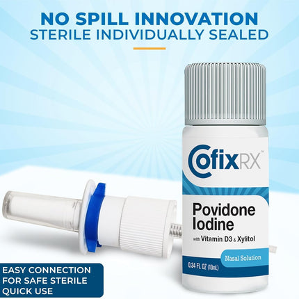 CofixRx Nasal Cleanse Spray – Povidone Iodine, Vitamin D3 & Xylitol (3 Pack)