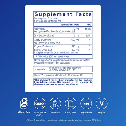 Pure Encapsulations CogniPhos | Neuronal Support for Cognitive Performance & Behavior | 120 Capsules