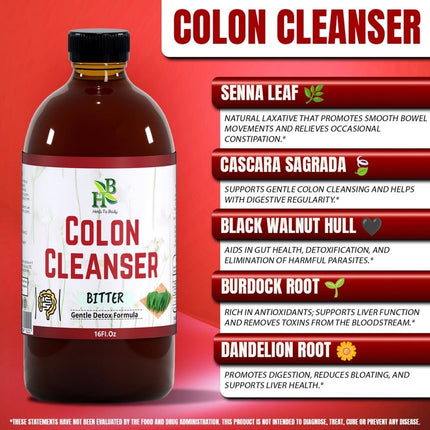 Natural Colon Cleanse Bitter - Gentle Colon Cleansing Formula 500ml