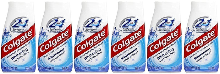 Colgate 2-in-1 Whitening Toothpaste with Stain Lifters 4.6 oz (6-pack)