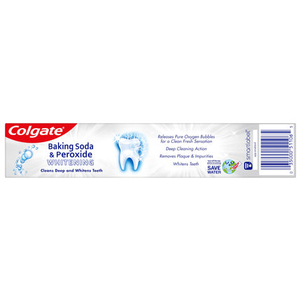Colgate Baking Soda & Peroxide Toothpaste – Whitening, Brisk Mint, 2.5 oz (6 Pack)