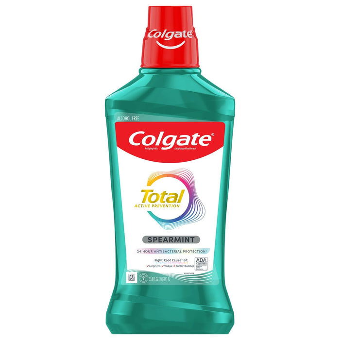 Colgate Total Advanced Pro-Shield Mouthwash, Spearmint Surge - 33.8 oz