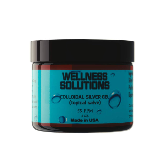 Colloidal Silver Gel 2 oz – Vegan & Gluten Free | Wellness Solutions Topical Gel