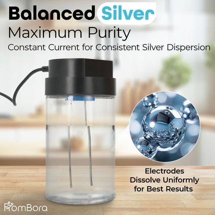 Colloidal Silver Generator Kit MAX – 99.99% Ag Rods, TDS Meter, Impure Water Indicator