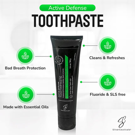 Colloidal Silver Toothpaste with Coral Calcium & Xylitol - Refresh Mint 3.4oz
