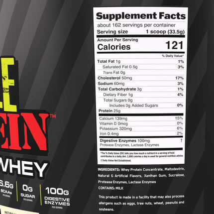 COLOSSAL LABS Muscle Whey Protein Powder – Cookies & Cream, 25,000mg Amino Acids/Serving, Cold-Filtered, 12 lb