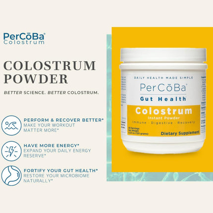 Colostrum Supplement for Gut Health and Immunity - USA Made, 83 Servings