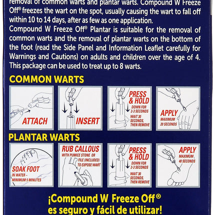 Compound W Wart Remover Freeze Off Kit (8 ct) – Packaging May Vary | Pharmacist-Recommended
