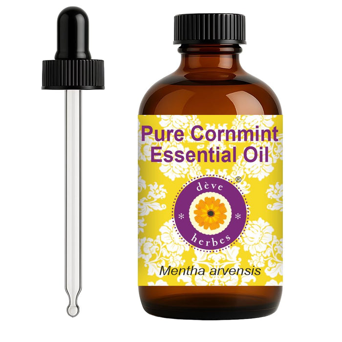 dève herbes Cornmint Essential Oil (Mentha arvensis) – Glass Dropper, Pure, Steam Distilled, 120ml