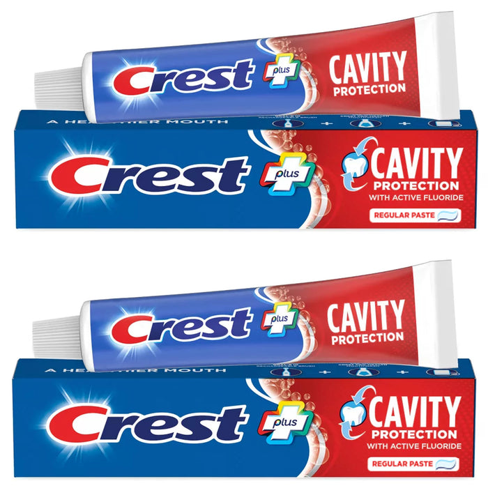 Crest Cavity Protection Toothpaste, Regular 8.2 oz (Pack of 2)