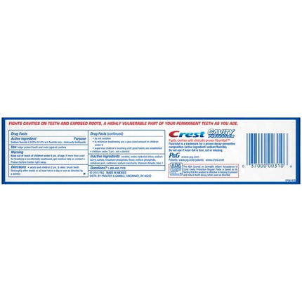 Crest Fluoride Anticavity Toothpaste - Regular Paste, 8.2 oz, Pack of 5