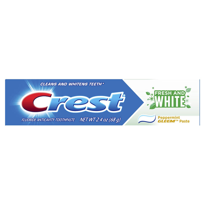 Crest Fresh & White Toothpaste | Peppermint Gleem Paste 2.4 oz