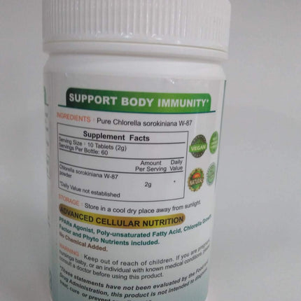 Cryptomonadales. Organic, Raw Spirulina Chlorella 600 Tablets