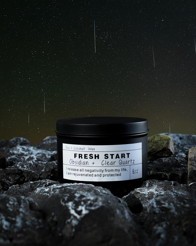 Crystal Candles – Healing Magic for Mind-Body Meditation | Fresh Start Gift for Women and New Jobs
