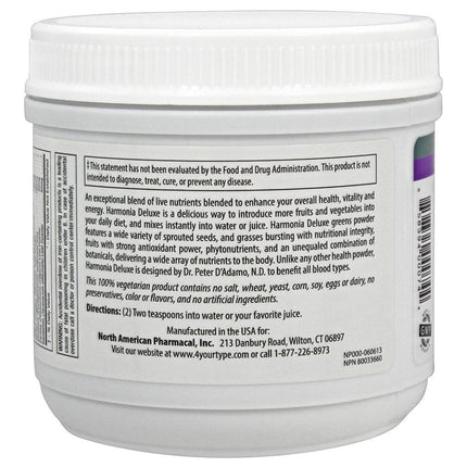 D'Adamo Harmonia Deluxe, 7 Ounce | Personalized Nutrition