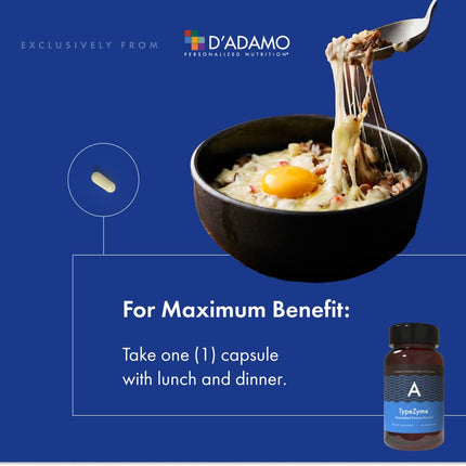 D'Adamo TypeZyme - Digestive Enzyme for Blood Type A | Personalized Nutrition