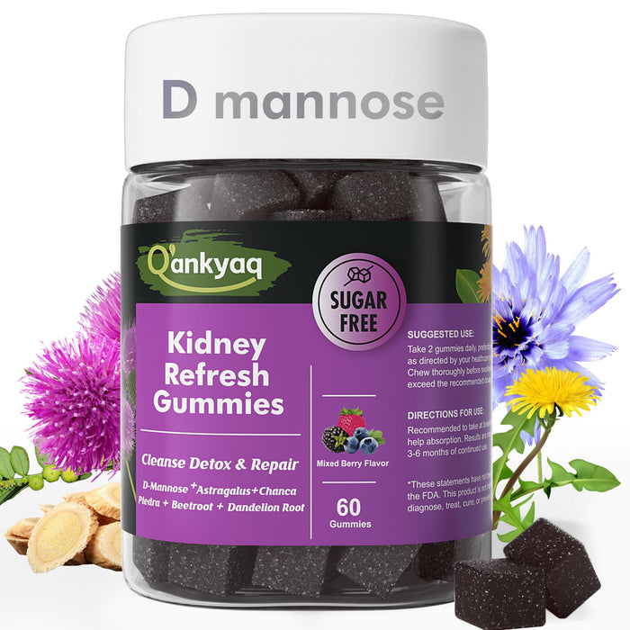 D-Mannose Gummies for Women – Kidney Cleanse & Urinary Health (60 ct)