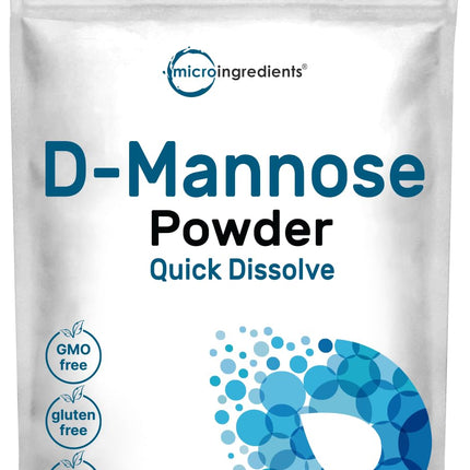 Micro Ingredients D-Mannose Powder – Pure Urinary Tract Support (12 oz), Vegan & Non-GMO