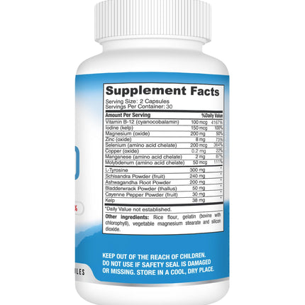 Best Earth Naturals Thyroid Support – 60 Capsules, Pack of 2
