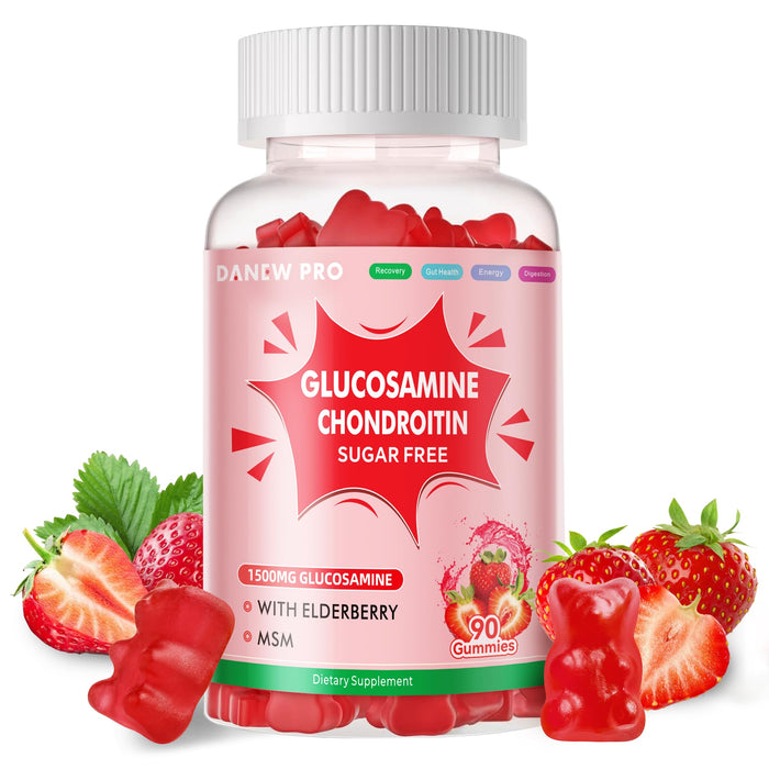 DANEW Pro Glucosamine Chondroitin Gummies with MSM & Elderberry – Joint Support
