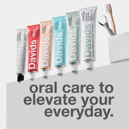 Davids Fluoride Free Toothpaste – Enamel Health, Whitening, SLS-Free, EWG Verified, 5.25oz