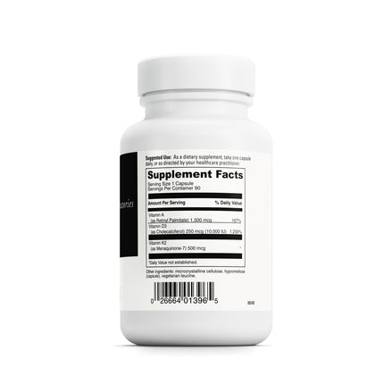 DaVinci Labs ADK 10 – Vitamin A, D3 & K2 for Bone, Heart & Immune Support | 90 Capsules