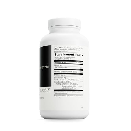 DAVINCI Labs Aller-DMG Chewable - Immune, Histamine & Respiratory Support (Orange Cream, 120 Chewables, 60 Servings)