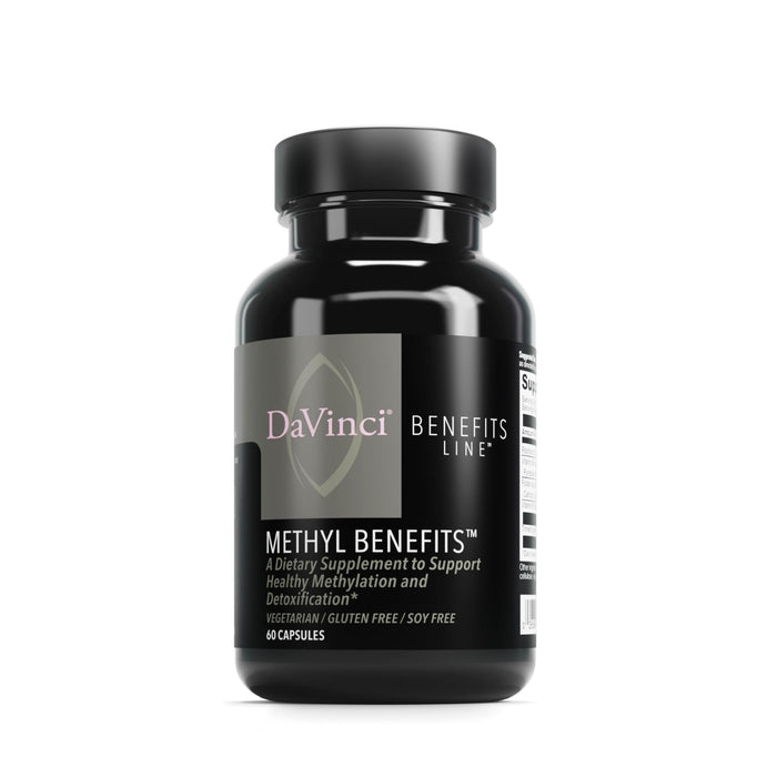 DaVinci Labs Methyl Benefits – Methylation Support, Detox & Energy – Gluten Free, 60 Vegetarian Capsules