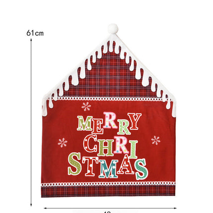 Christmas Decoration English Alphabet Chair Cover