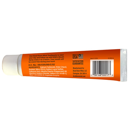 Dead Down Wind Toothpaste - Odor Control, Mint Flavor (3.5 oz) - USA Made