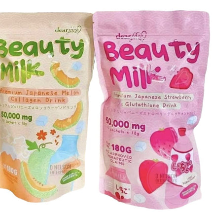 Dear Face Beauty Milk Japanese Collagen – Strawberry & Melon Drink (50,000mg)