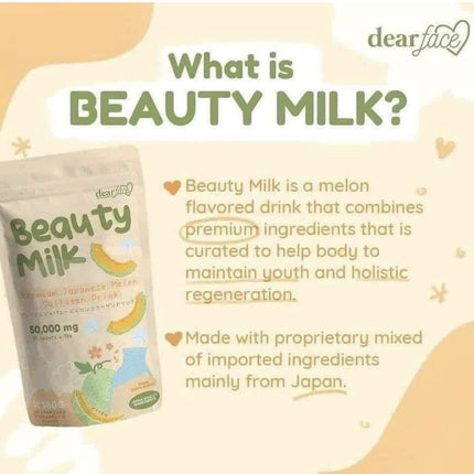 Dear Face Beauty Milk Japanese Collagen – Strawberry & Melon Drink (50,000mg)