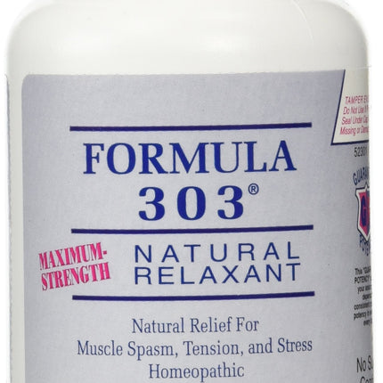 Dee Cee Laboratories Formula 303 Maximum Strength All-Natural Relaxant Tablets (250 Count) – Magnesium, Valerian Root, Passion Flower