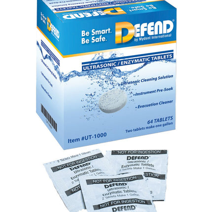 Defend DEF-UT1000 Ultrasonic Enzymatic Tablet, Shape, (Pack of 64)