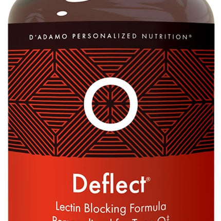 D'Adamo Deflect Lectin Blocker – Blood Type O | 120 Vegetarian Capsules | Made in USA
