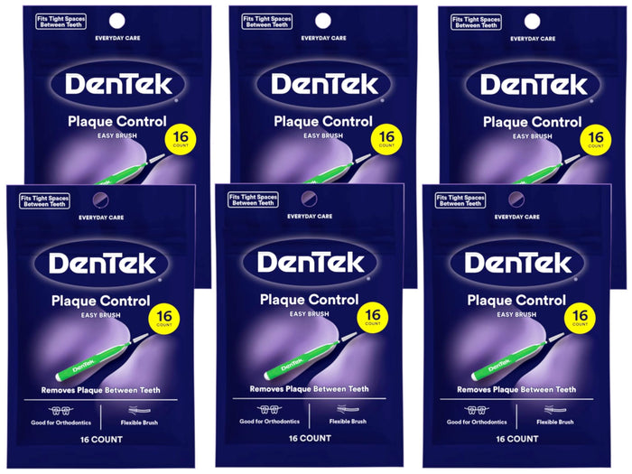 Dentek Easy Brush Cleaners - Extra Tight Spaces, 16 Count (6 Pack)
