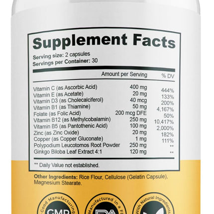 Dermawonder Vitiligo Capsules 60 Count - Support Pigmentation & Reduce White Spots