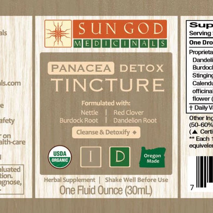 DETOX Organic Tincture - Remove Impurities & Stimulate Your Body