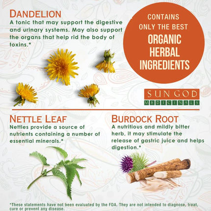 ORGANIC DETOX Herbal Tea with 10 FREE Tea Bags