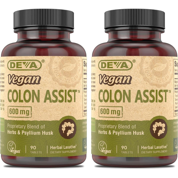 DEVA Vegan Colon Assist 90 Tabs (Pack of 2) - 600 mg
