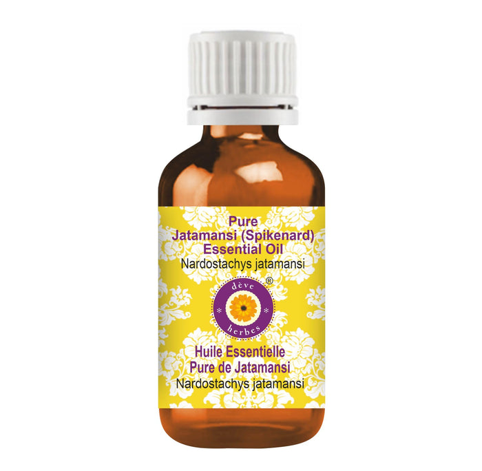 dève herbes Jatamansi (Spikenard) Essential Oil 5ml | Pure, Steam Distilled, Lightweight
