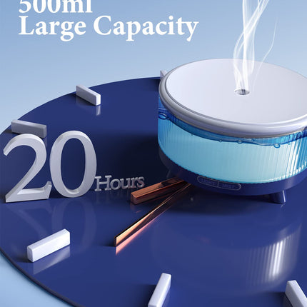 Diffusers for Essential Oils – 500ml Large Room Diffuser (Dark Blue Gradient)