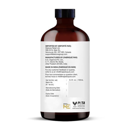 Majestic Pure Tea Tree Essential Oil – 3.4 Fl Oz, 100% Pure & Natural with Glass Dropper