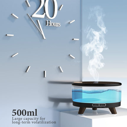 Diffusers for Essential Oils – Large Room 500ml Aromatherapy Diffuser with Remote (7 Colors) – Black